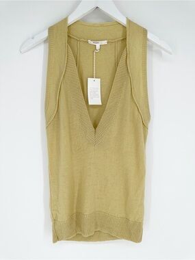 Vanessa Bruno Paris Merino Wool V-Neck Sweater Vest Top